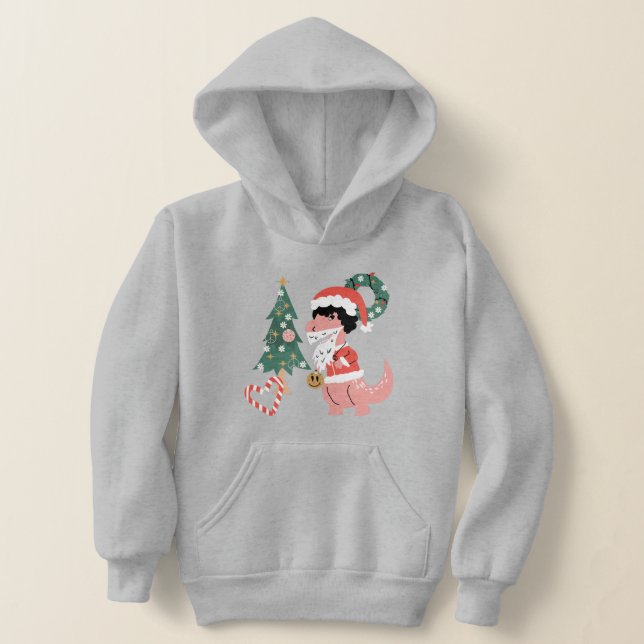 Groovy Disco Weihnachtsbaum Dinosaurier Hoodie (Ablage )
