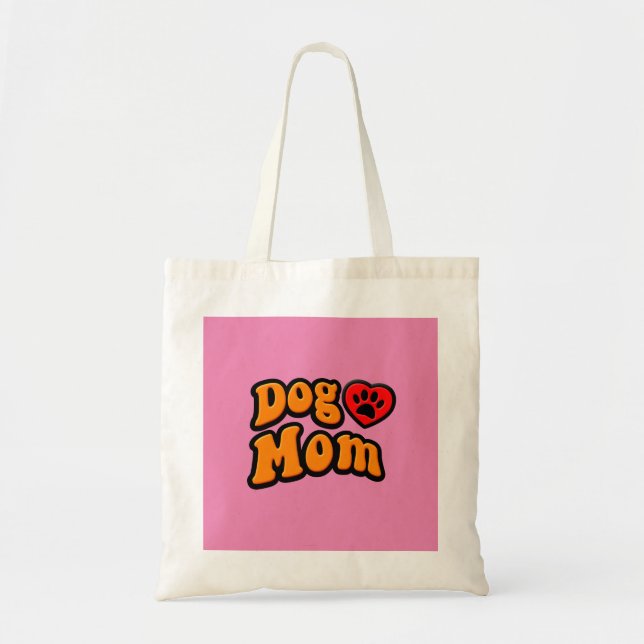 Groovy Dog Mama Zeichnend Tragetasche (Vorne)