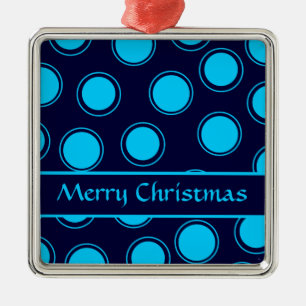 Groovy Dots #3 Frohe Weihnachten Silbernes Ornament