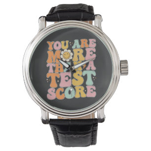 Groovy Du bist mehr als ein Testergebnis Testtag Armbanduhr