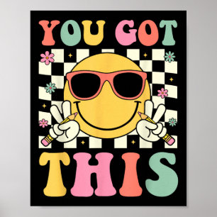 Groovy du Got diesen Smile Face Testing Day Teache Poster