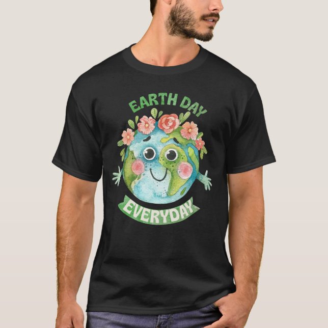 Groovy Earth Day Rett Earth Inspiration T-Shirt (Vorderseite)