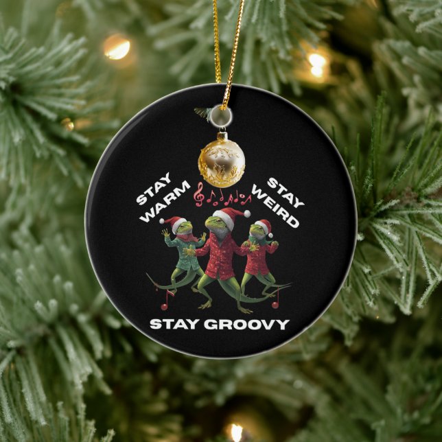 Groovy Echse Keramik Ornament (Baum)