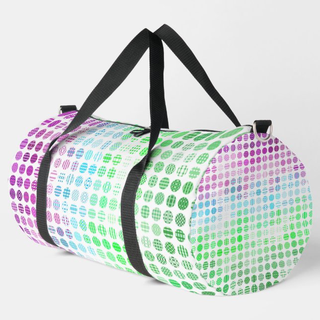 Groovy Eclectic Boho Abstract Toric Pride-Flagge Duffle Bag (Linke Ecke)