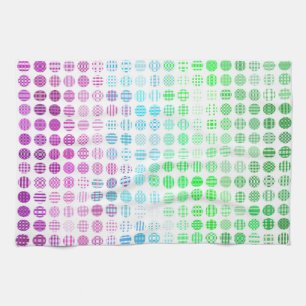 Groovy Eclectic Boho Abstract Toric Pride-Flagge Geschirrtuch