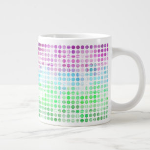 Groovy Eclectic Boho Abstract Toric Pride-Flagge Jumbo-Tasse