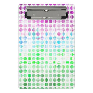 Groovy Eclectic Boho Abstract Toric Pride-Flagge Mini Klemmbrett