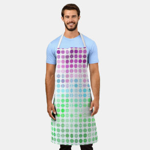 Groovy Eclectic Boho Abstract Toric Pride-Flagge Schürze