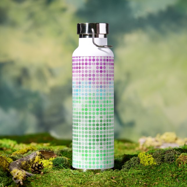 Groovy Eclectic Boho Abstract Toric Pride-Flagge Trinkflasche (Außenbereich)