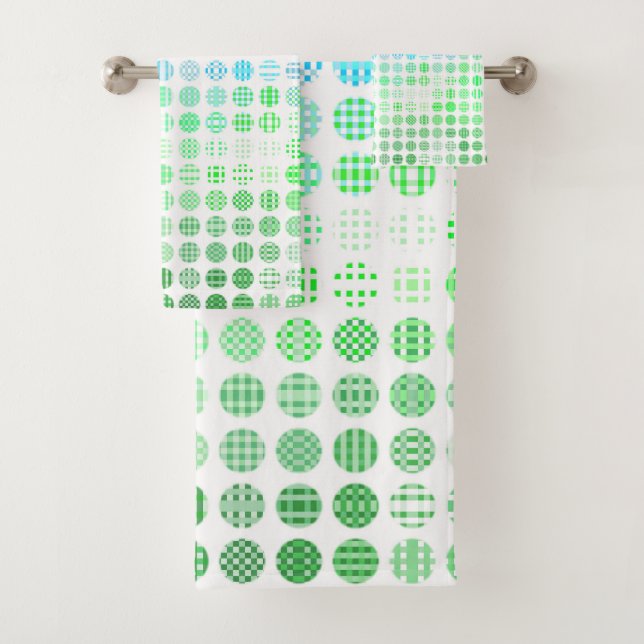 Groovy Eclectic Boho Abstrakt Toric Prilag Flag Badhandtuch Set (Insitu)