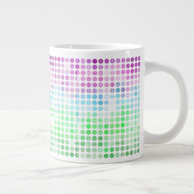 Groovy Eclectic Boho Abstrakt Toric Prilag Flag Jumbo-Tasse (Rechts)