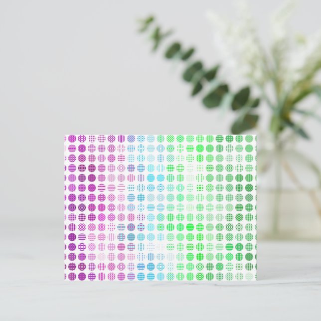 Groovy Eclectic Boho Abstrakt Toric Prilag Flag Postkarte (Stehend Vorderseite)