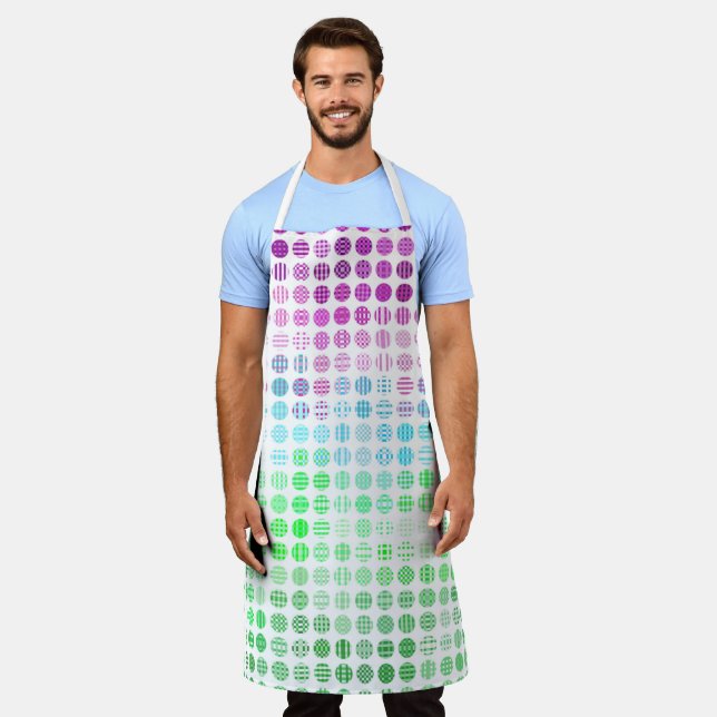 Groovy Eclectic Boho Abstrakt Toric Prilag Flag Schürze (Getragen)