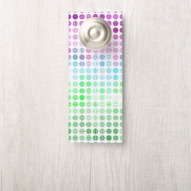 Groovy Eclectic Boho Abstrakt Toric Prilag Flag Türanhänger (Auf Knauf)