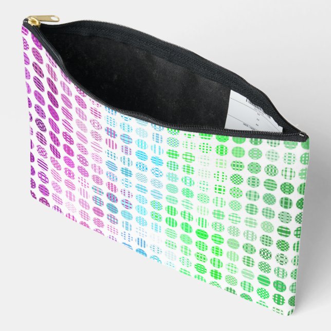 Groovy Eclectic Boho Abstrakt Toric Prilag Flag Zubehörtasche (Offen)