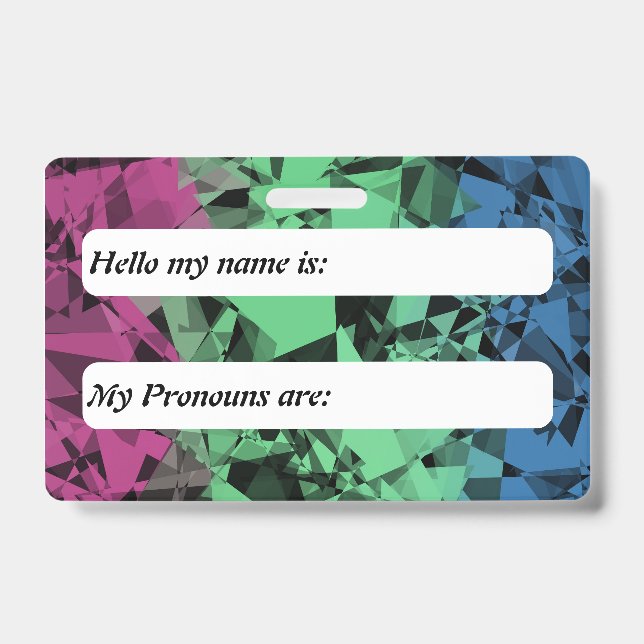 Groovy Eclectic Retro Trippy Polysexual Prilag Ausweis (Vorderseite)