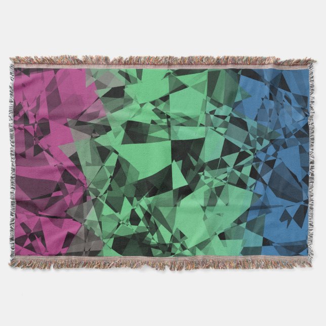 Groovy Eclectic Retro Trippy Polysexual Prilag Decke (Vorderseite)