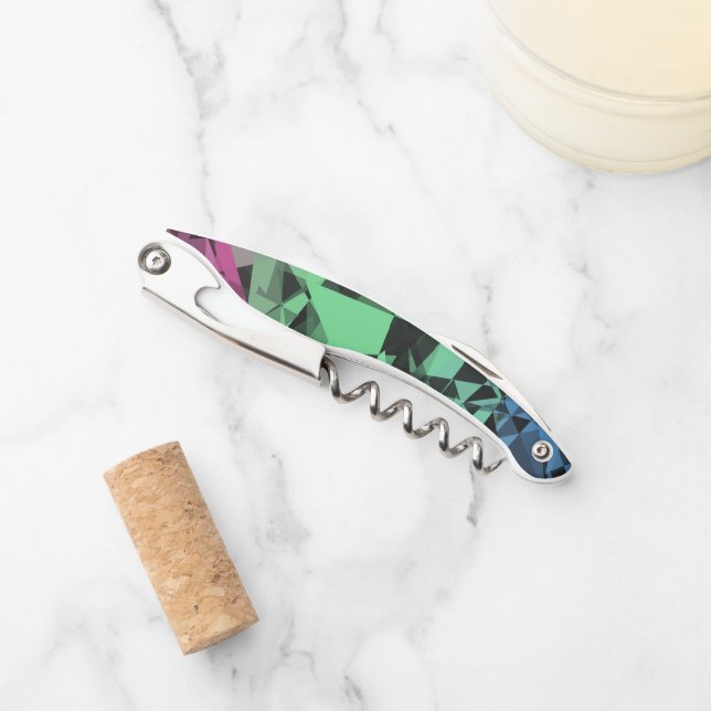 Groovy Eclectic Retro Trippy Polysexual Prilag Kellnermesser (Vorderseite)