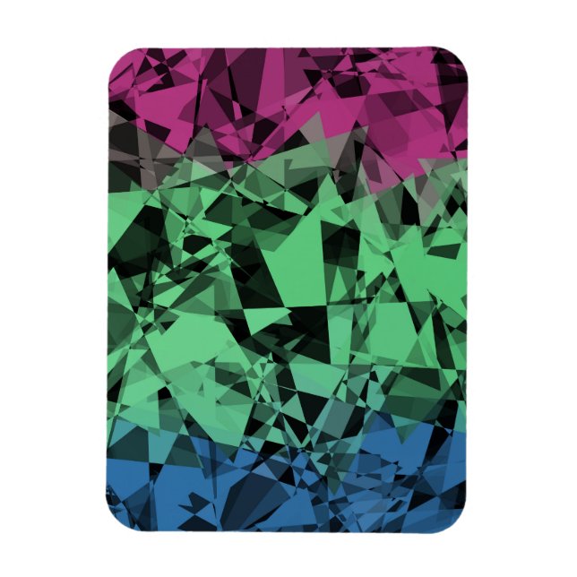 Groovy Eclectic Retro Trippy Polysexual Prilag Magnet (Vertikal)