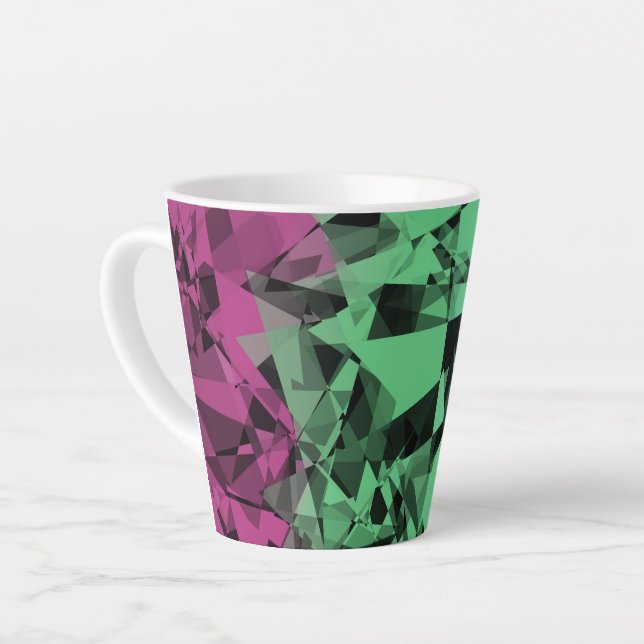 Groovy Eclectic Retro Trippy Polysexual Prilag Milchtasse (Linke Ecke)