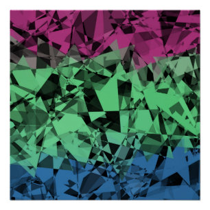 Groovy Eclectic Retro Trippy Polysexual Prilag Poster