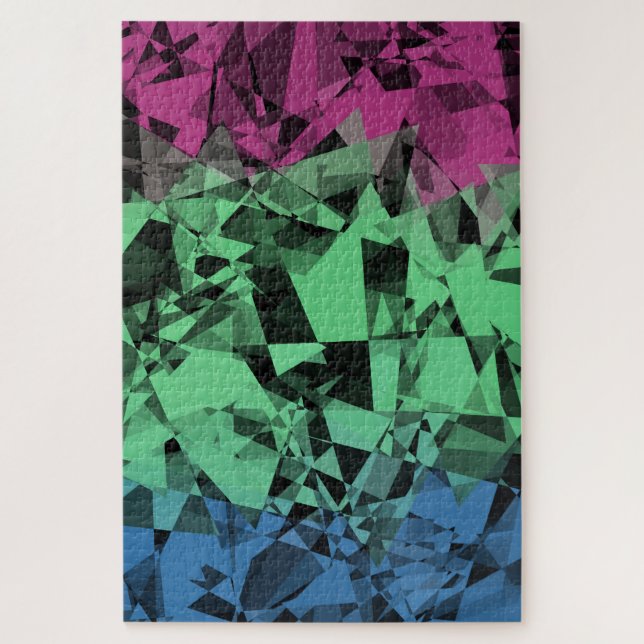 Groovy Eclectic Retro Trippy Polysexual Prilag Puzzle (Vertikal)