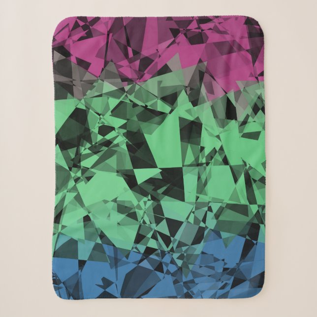 Groovy Eclectic Retro Trippy Polysexual Prilag Sherpadecke (Vorderseite)