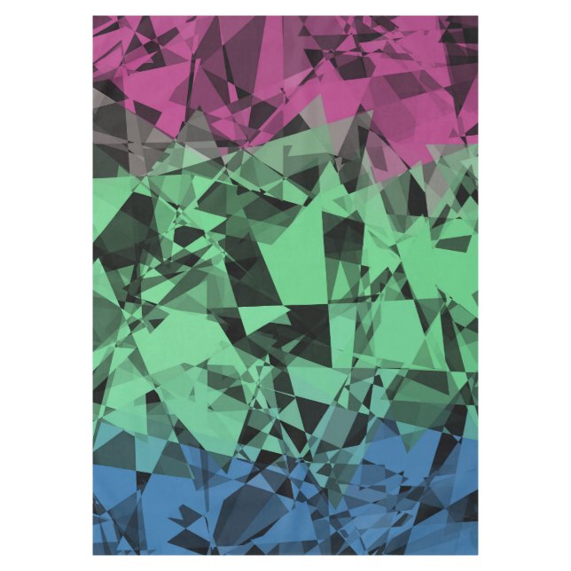 Groovy Eclectic Retro Trippy Polysexual Prilag Tischdecke (Vorderseite)