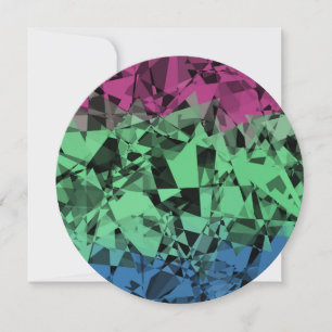 Groovy Eclectic Retro Trippy Polysexual Stolzflagg Feiertagskarte