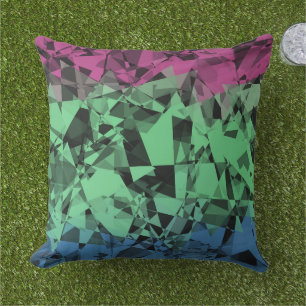 Groovy Eclectic Retro Trippy Polysexual Stolzflagg Kissen