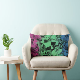 Groovy Eclectic Retro Trippy Polysexual Stolzflagg Lendenkissen