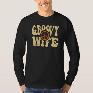 Groovy Ehefrau 70er Ästhetik Nostalgie 1970er Retr T-Shirt