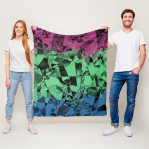 Groovy Eklektische Retro Trippy Polysexual Stolzfl Fleecedecke
