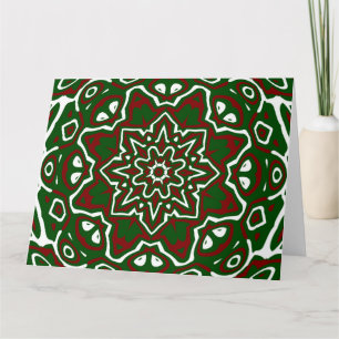 Groovy Eklektische Verzierte Weihnachts-Mandala-Mu Karte