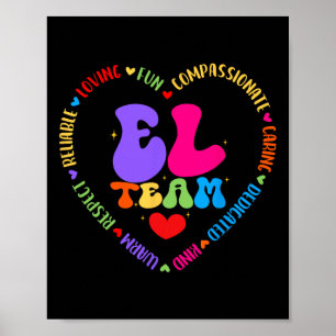 Groovy El Team Lehrer-Wertschätzungswoche Zurück z Poster