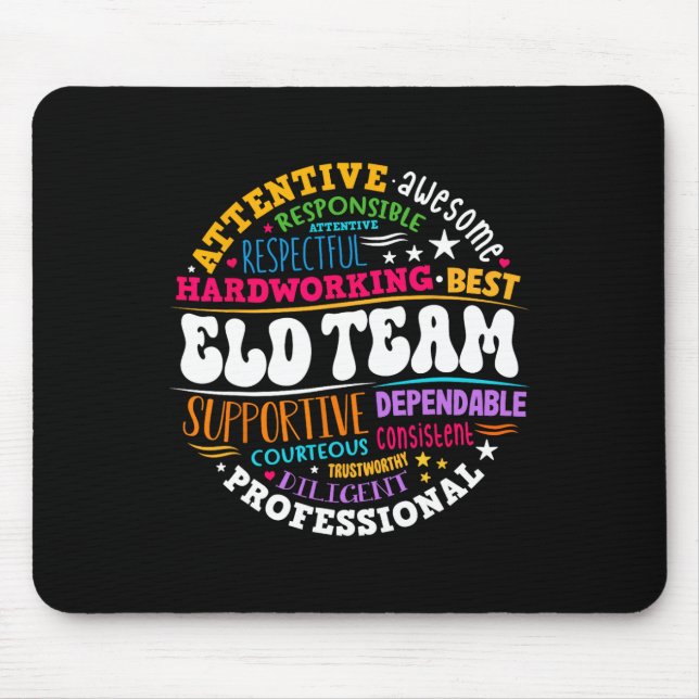 Groovy Eld Team Crew Englischsprachentwicklung  Mousepad (Vorne)
