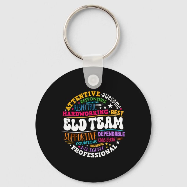 Groovy Eld Team Crew Englischsprachentwicklung  Schlüsselanhänger (Vorderseite)