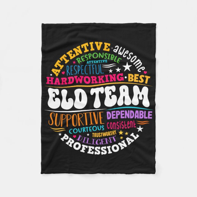 Groovy Eld Team Crew Englischsprachige Entwicklung Fleecedecke (Vorderseite)
