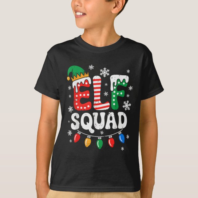 Groovy Elf Squad Elf Familie Weihnachten Matching  T-Shirt (Vorderseite)