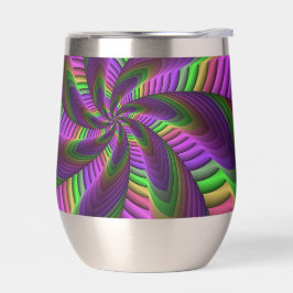 Groovy Energetic Colorful Neon Fraktal Pattern