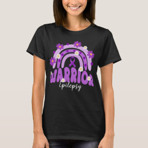 Groovy Epilepsy Krieger Regenbogen Blume T-Shirt
