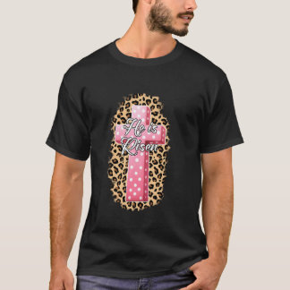 Groovy Er Ist Auferstanden Kreuz Christen Religiös T-Shirt