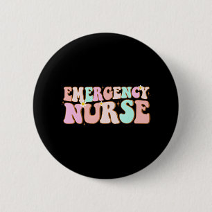 Groovy ER Nurse Emergency Nurse School Frauen Button