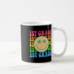 Groovy Erstklassige Vibes Gesicht Retro Lehrer Byc Kaffeetasse