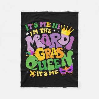 Groovy Es ist ich Hi im Mardi Gras Queen's Me C Fleecedecke