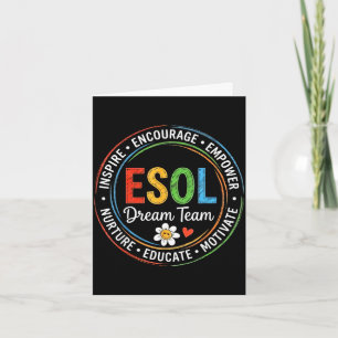 Groovy Esol Dream Team Lehrer und Schüler zurück Karte