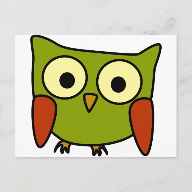 Groovy Eule Postkarte (Vorderseite)