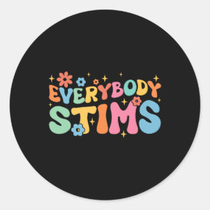 Groovy Everybody Stims Sonderpädagogik Autismus Ah Runder Aufkleber