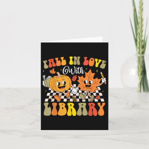 Groovy Fall in Liebe mit Bibliothek Autumn Pumpkin Karte
