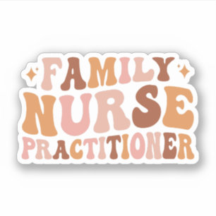 Groovy Family Nurse Practitioner Wertschätzung FNP Aufkleber